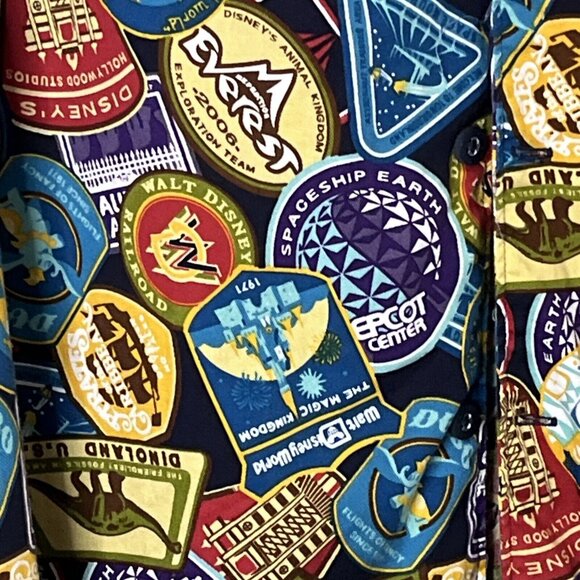 Disney Theme Parks Attraction & Rides Men’s Button Down Shirt XL - Picture 8 of 16